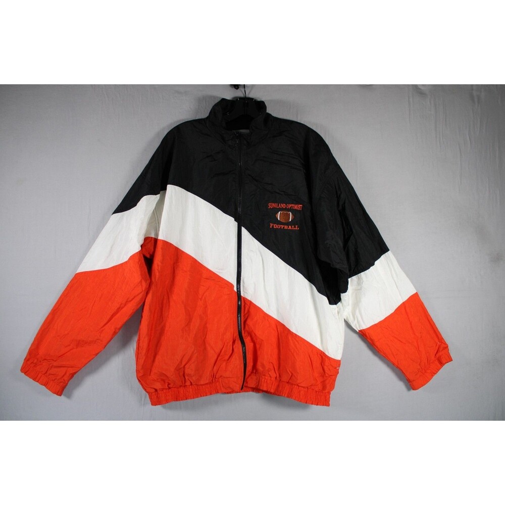 Tonix Suniland Optimist Football Windbreaker Jacket Vintage Colorblock Zip